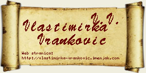 Vlastimirka Vranković vizit kartica